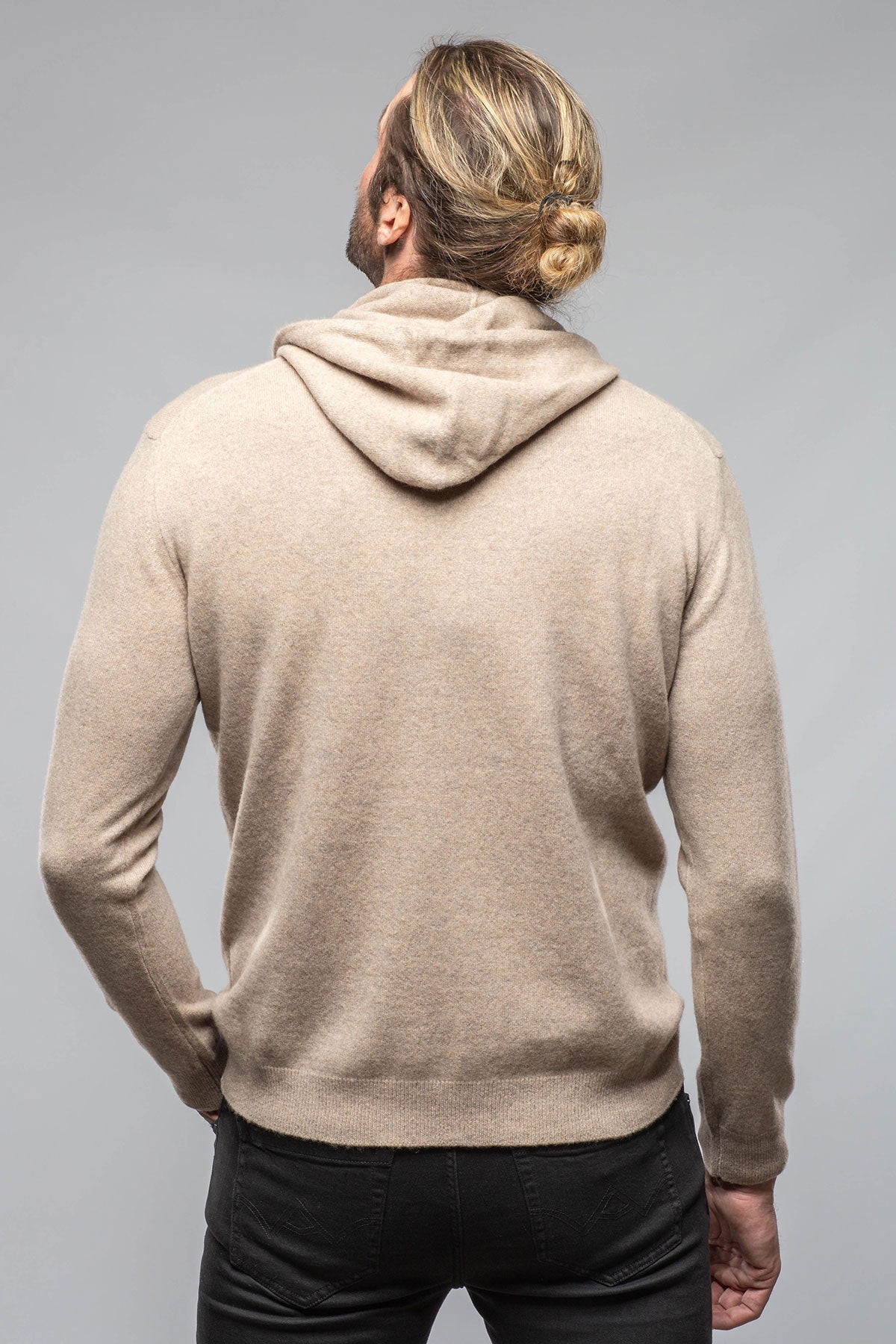 Florio II Cashmere Hoodie In Tan | Mens - Sweaters | Stile Latino