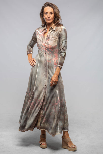 Tori Long Sleeve Duster/Dress In Cocoa | Ladies - Dresses | Sonia Villa