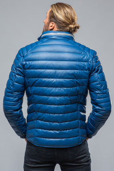 F1 Racer Down Jacket In Blue | Mens - Outerwear - Leather | Heinz Bauer