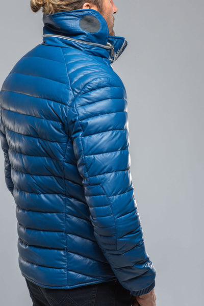 F1 Racer Down Jacket In Blue | Mens - Outerwear - Leather | Heinz Bauer
