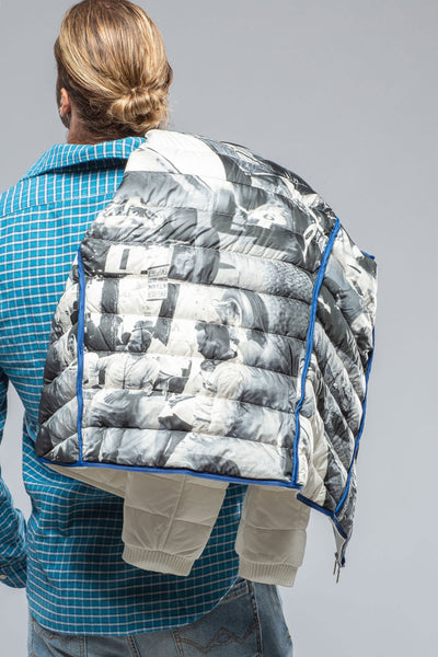 F1 Racer Down Jacket In White | Mens - Outerwear - Leather | Heinz Bauer
