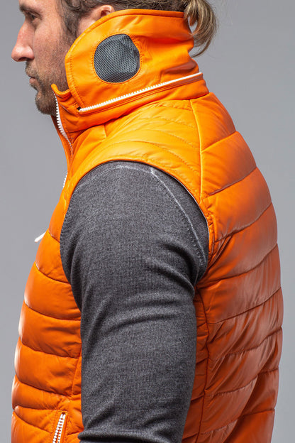 Heinz Bauer Saxan Leather Vest In Orange Mens - Outerwear - Leather