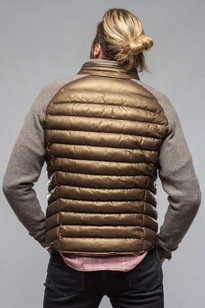 Sepang Sweater Jacket In Copper and Grey | Mens - Outerwear - Leather | Heinz Bauer