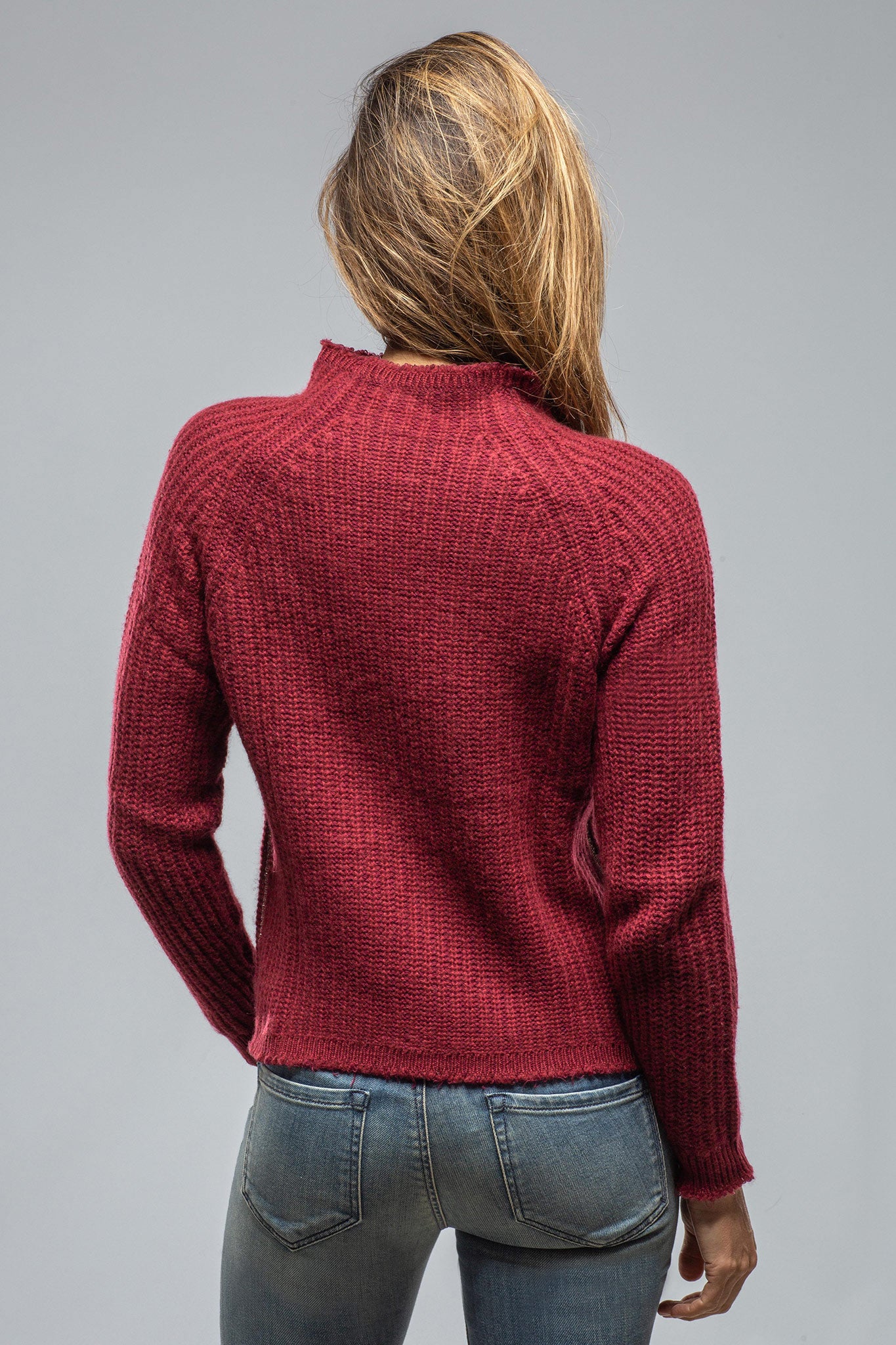 Gita Raw Edge Short Waffle Stitch Pullover
