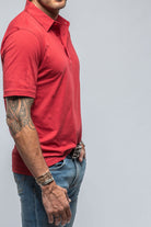 Cruz Cotton Polo in Red | Mens - Shirts - Polos | Georg Roth