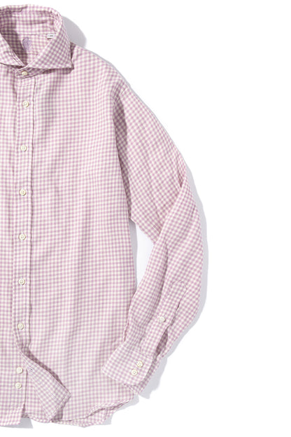 Targa Cotton Cashmere Shirt In Purple | Mens - Shirts - Dress | Axels-Is