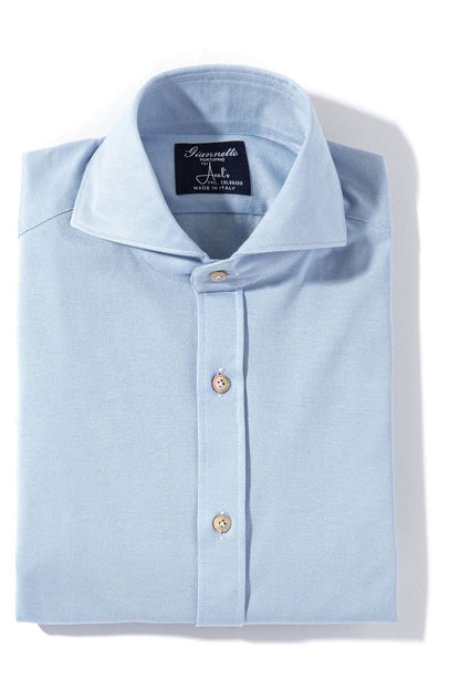 Menerbes Jersey Shirt in Light Blue | Mens - Shirts - Dress | Giannetto Portofino