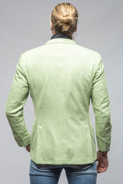 Giorgio Unconstructed Blazer In Pistachio Melange