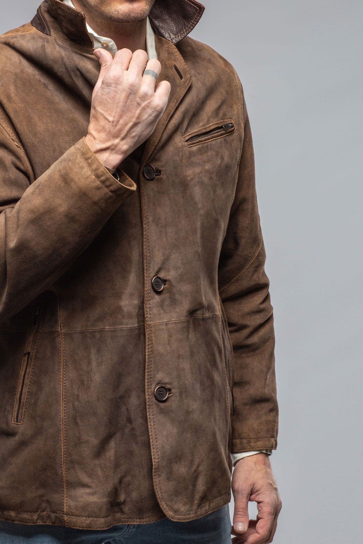 Wyatt Western Suede Blazer | Samples - Mens - Outerwear - Leather | Gimo's