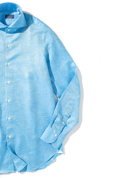 Astral Cotton Twill Shirt In Turquoise