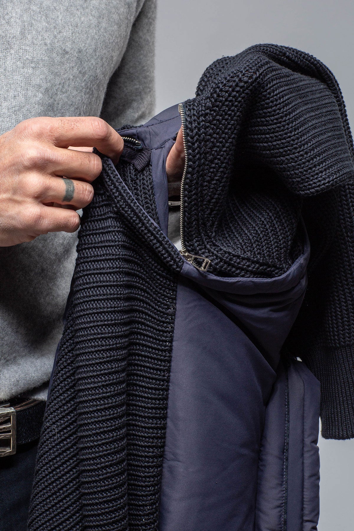 Ideeogram Cuso Jacket Combo Bomber In Navy Mens - Outerwear - Cloth