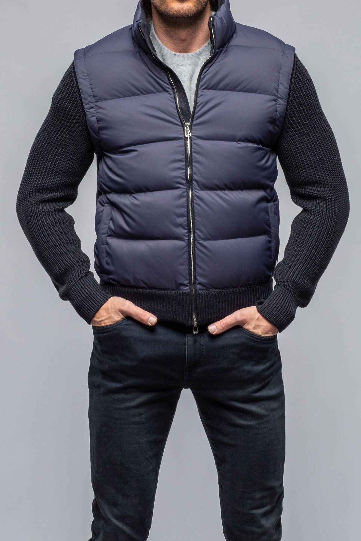 Ideeogram Cuso Jacket Combo Bomber In Navy Mens - Outerwear - Cloth
