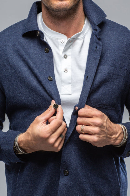 Sooter Cashmere Shirt In Blueprint | Mens - Sweaters | Baldassari