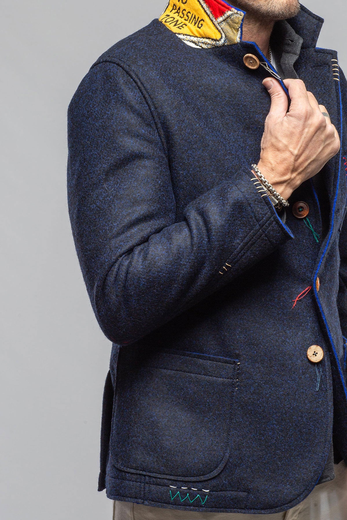 Stratton Knit Jacket In Navy