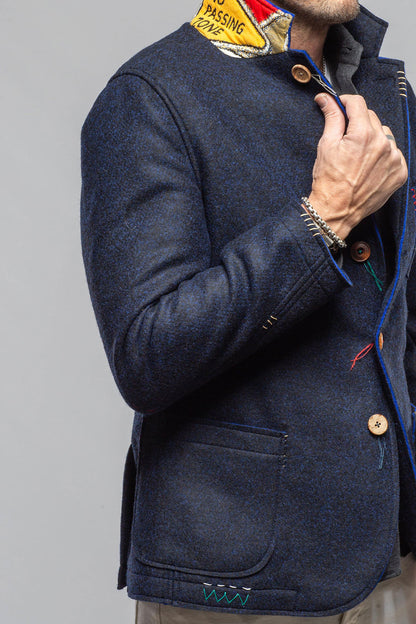 Stratton Knit Jacket In Navy