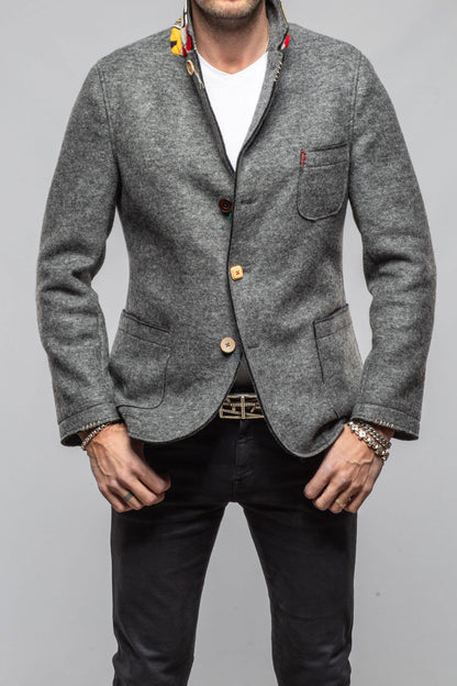Stratton Knit Jacket In Dark Grey