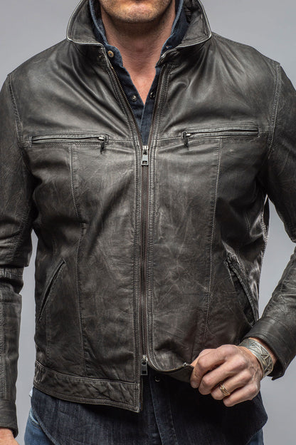 Detori Moto In 12 Month Wash Black | Mens - Outerwear - Leather | Gimo's