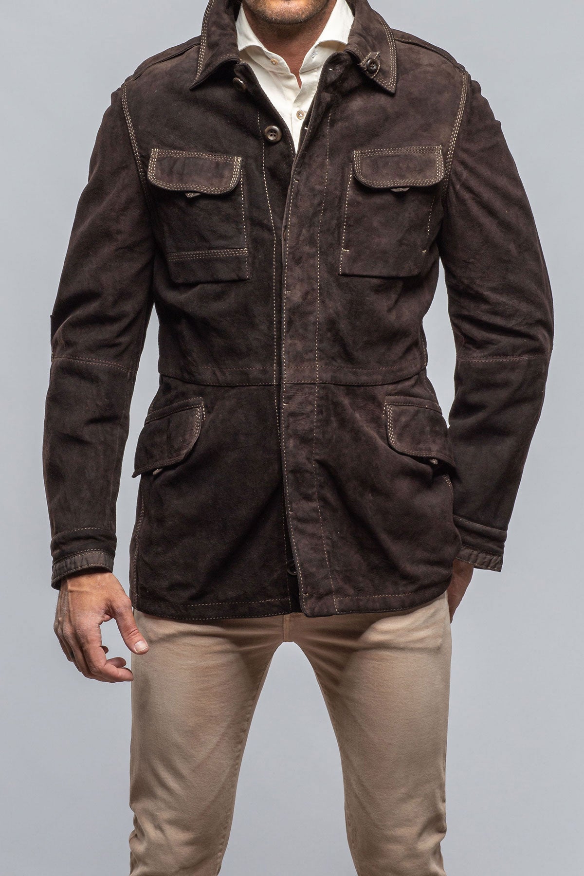 Mens suede field jacket best sale