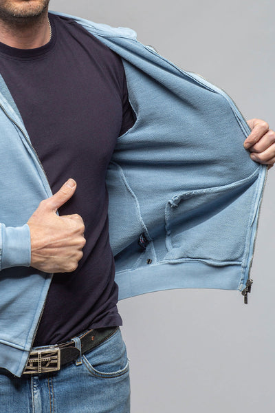 Luba Hoodie In Ashley Blue | Mens - Outerwear - Overshirts | Keeling