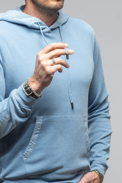 Luba Hoodie In Ashley Blue | Mens - Outerwear - Overshirts | Keeling