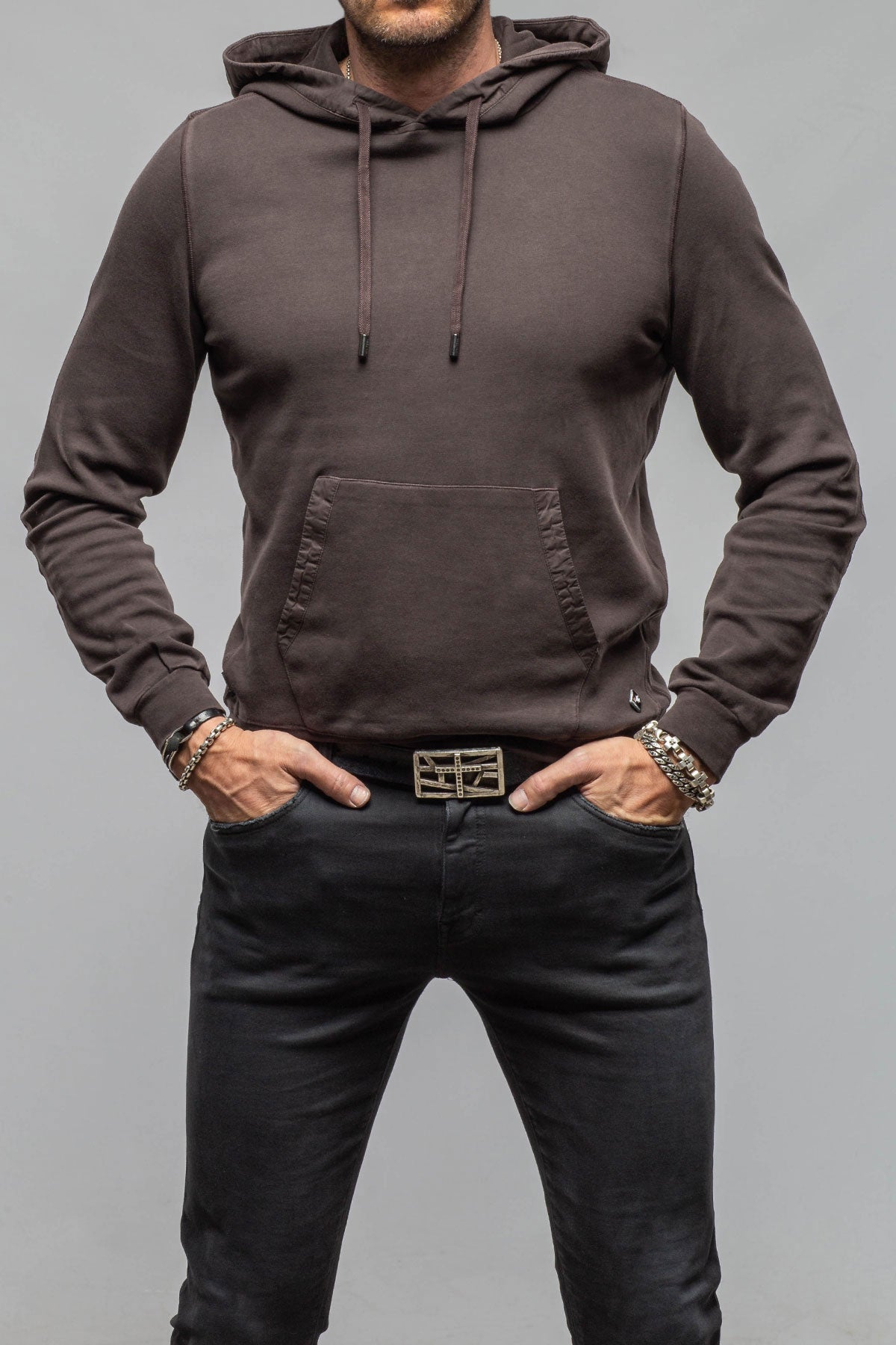 Luba Hoodie In Black Bean | Mens - Outerwear - Overshirts | Keeling