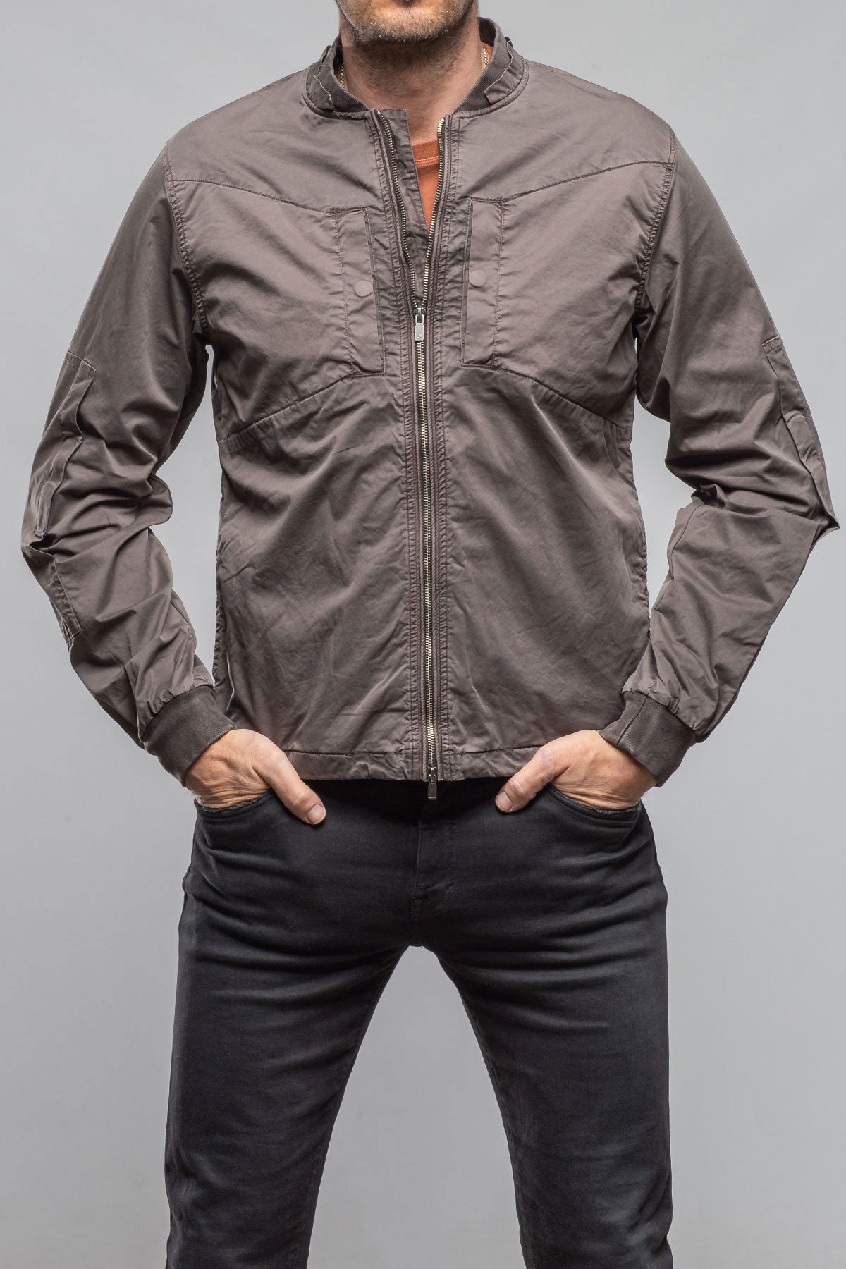 Nauru Cargo Jacket In Black Bean | Mens - Outerwear - Lightweight | Keeling