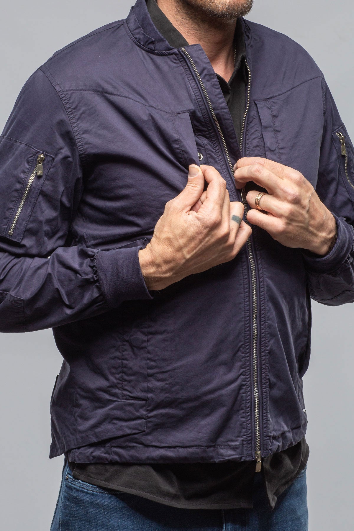 Keeling Nauru Cargo Jacket In Dark Navy Mens - Outerwear - Lightweight