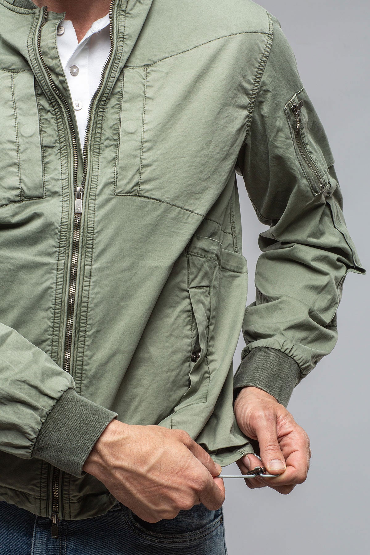 Keeling Nauru Cargo Jacket In Olivine Mens - Outerwear - Lightweight