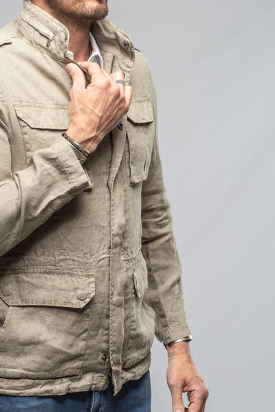 Keeling Savu Linen Jacket In Greige Mens - Outerwear - Lightweight