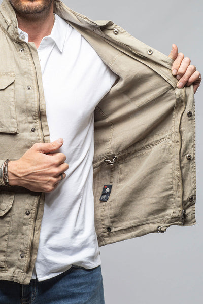 Keeling Savu Linen Jacket In Greige Mens - Outerwear - Lightweight