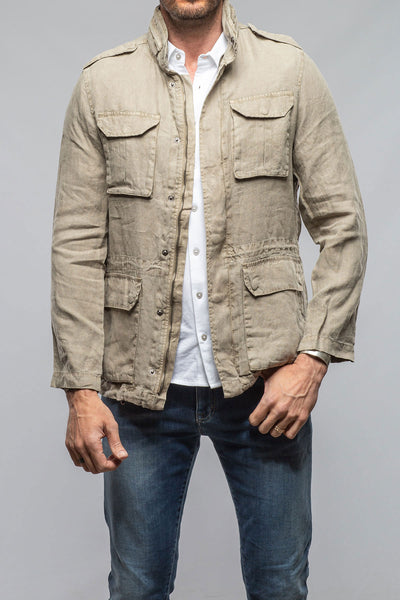 Keeling Savu Linen Jacket In Greige Mens - Outerwear - Lightweight