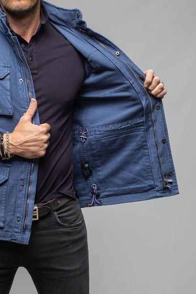 Savu Linen Jacket In Indigo | Mens - Outerwear - Lightweight | Keeling