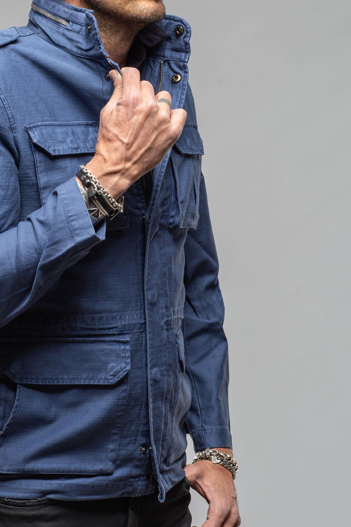 Savu Linen Jacket In Indigo | Mens - Outerwear - Lightweight | Keeling