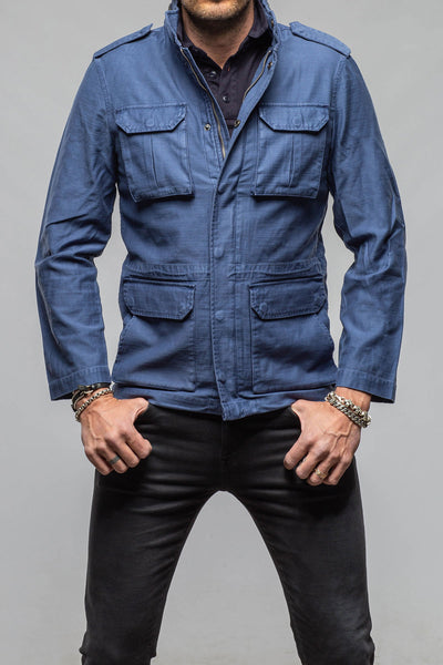 Savu Linen Jacket In Indigo | Mens - Outerwear - Lightweight | Keeling