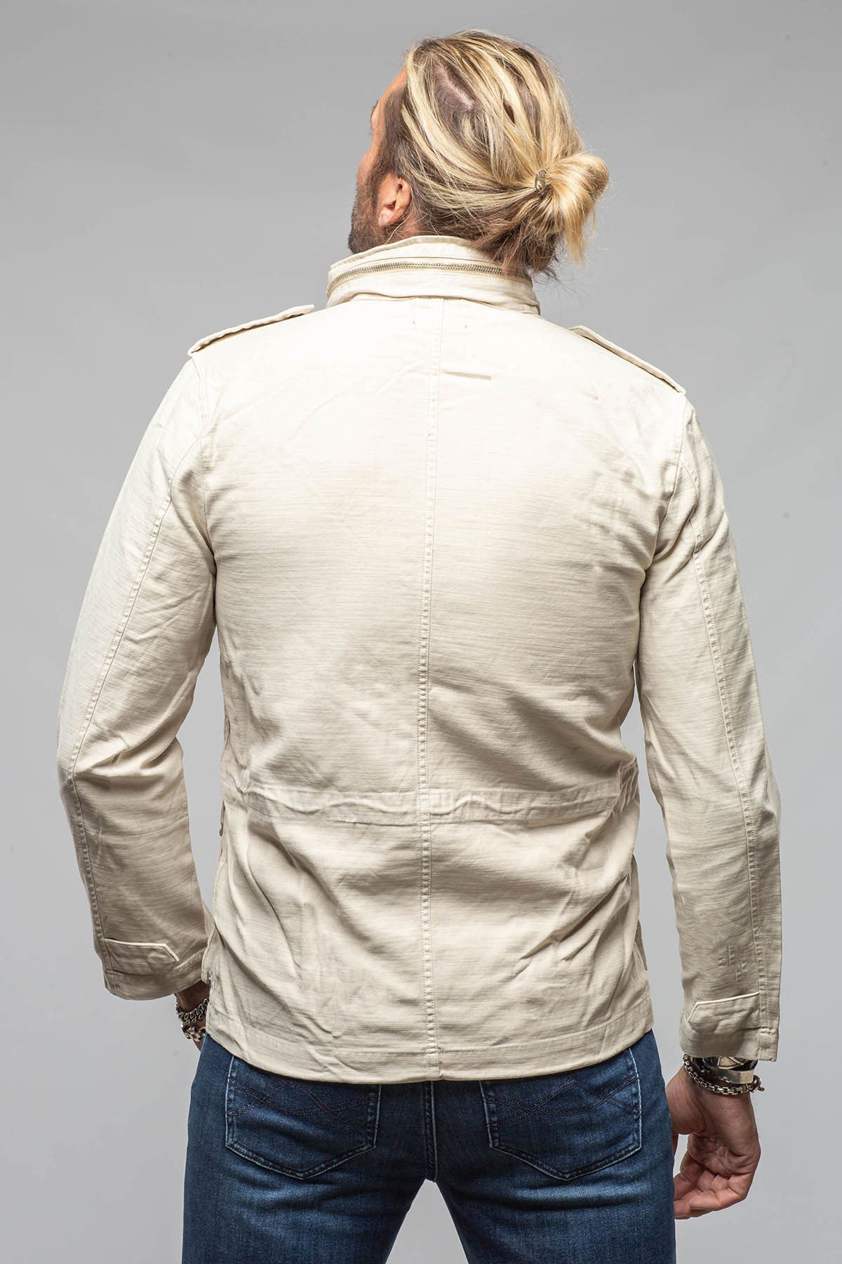 Savu Linen Jacket In Khaki | Mens - Outerwear - Lightweight | Keeling