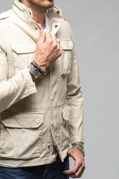 Savu Linen Jacket In Khaki | Mens - Outerwear - Lightweight | Keeling