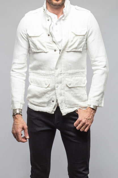 Keeling Savu Linen Jacket In White Mens - Outerwear - Lightweight