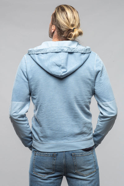 Sibut Zip Hoodie In Ashley Blue | Mens - Outerwear - Overshirts | Keeling