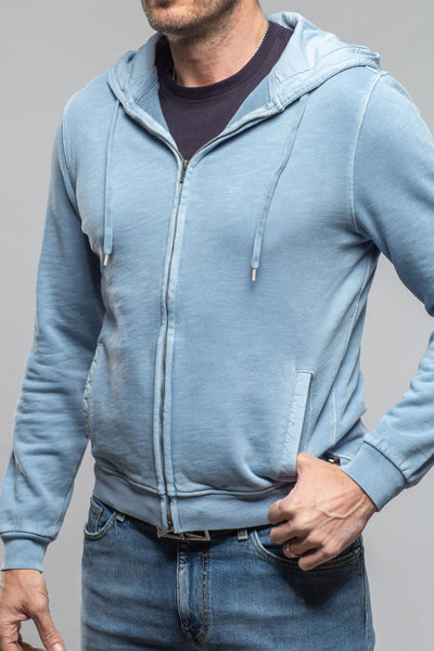 Sibut Zip Hoodie In Ashley Blue | Mens - Outerwear - Overshirts | Keeling