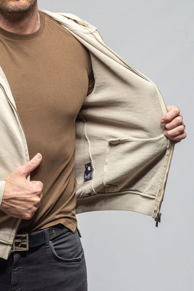 Sibut Zip Hoodie In Khaki | Mens - Outerwear - Overshirts | Keeling