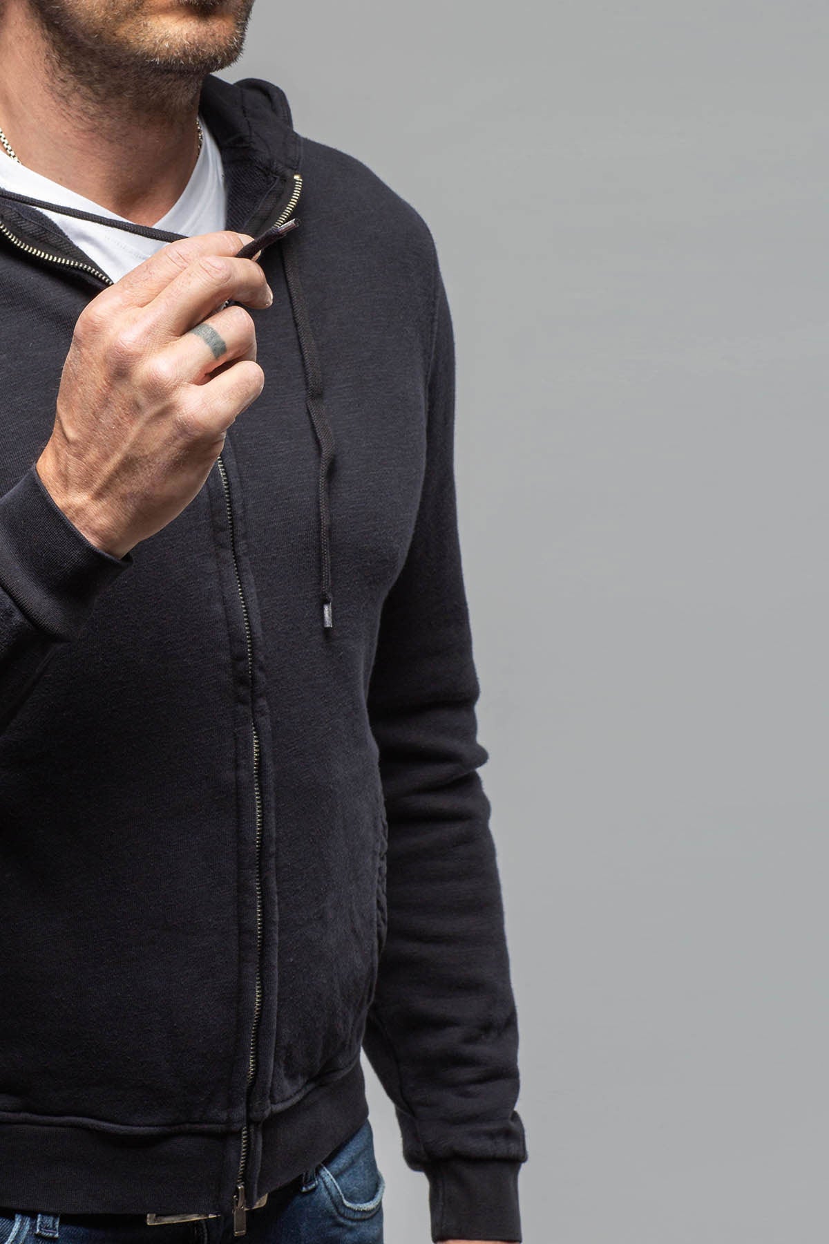 Sibut Zip Hoodie In Meteorite | Mens - Outerwear - Overshirts | Keeling