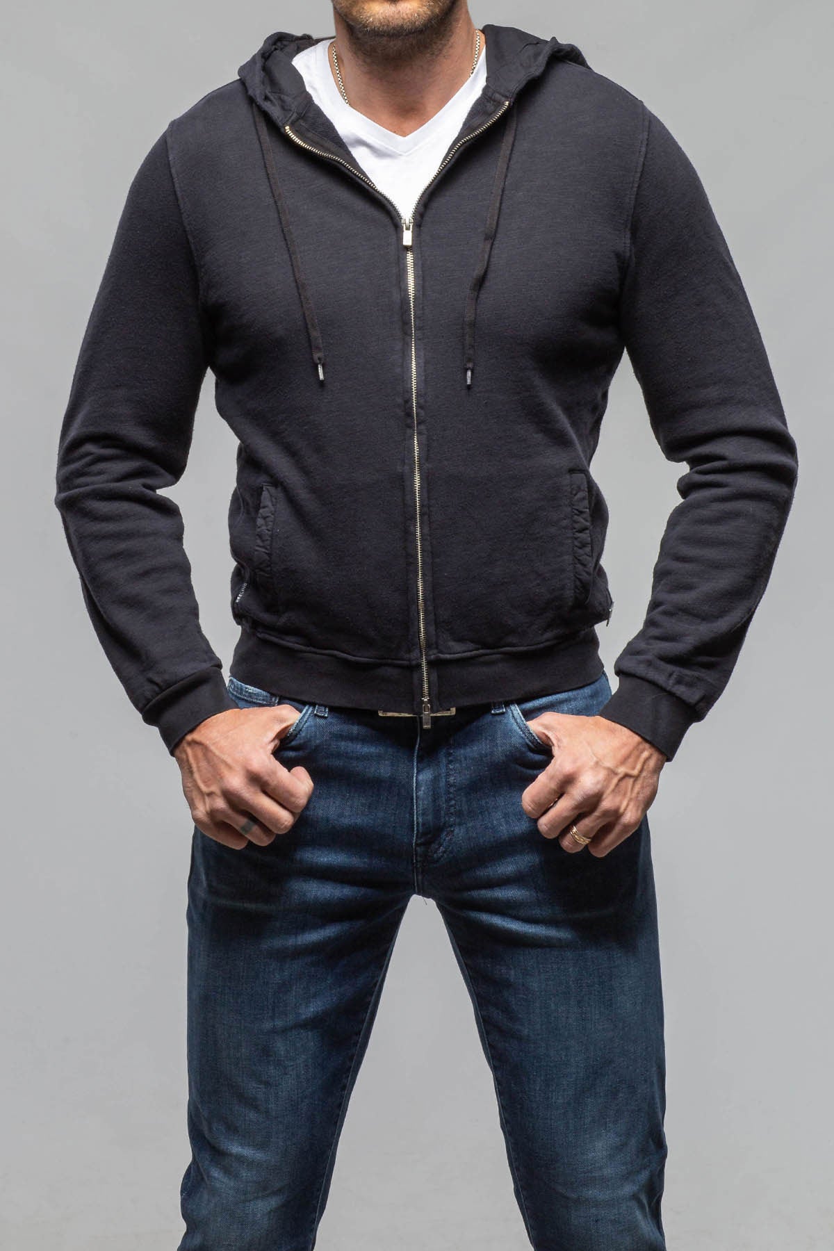 Sibut Zip Hoodie In Meteorite | Mens - Outerwear - Overshirts | Keeling