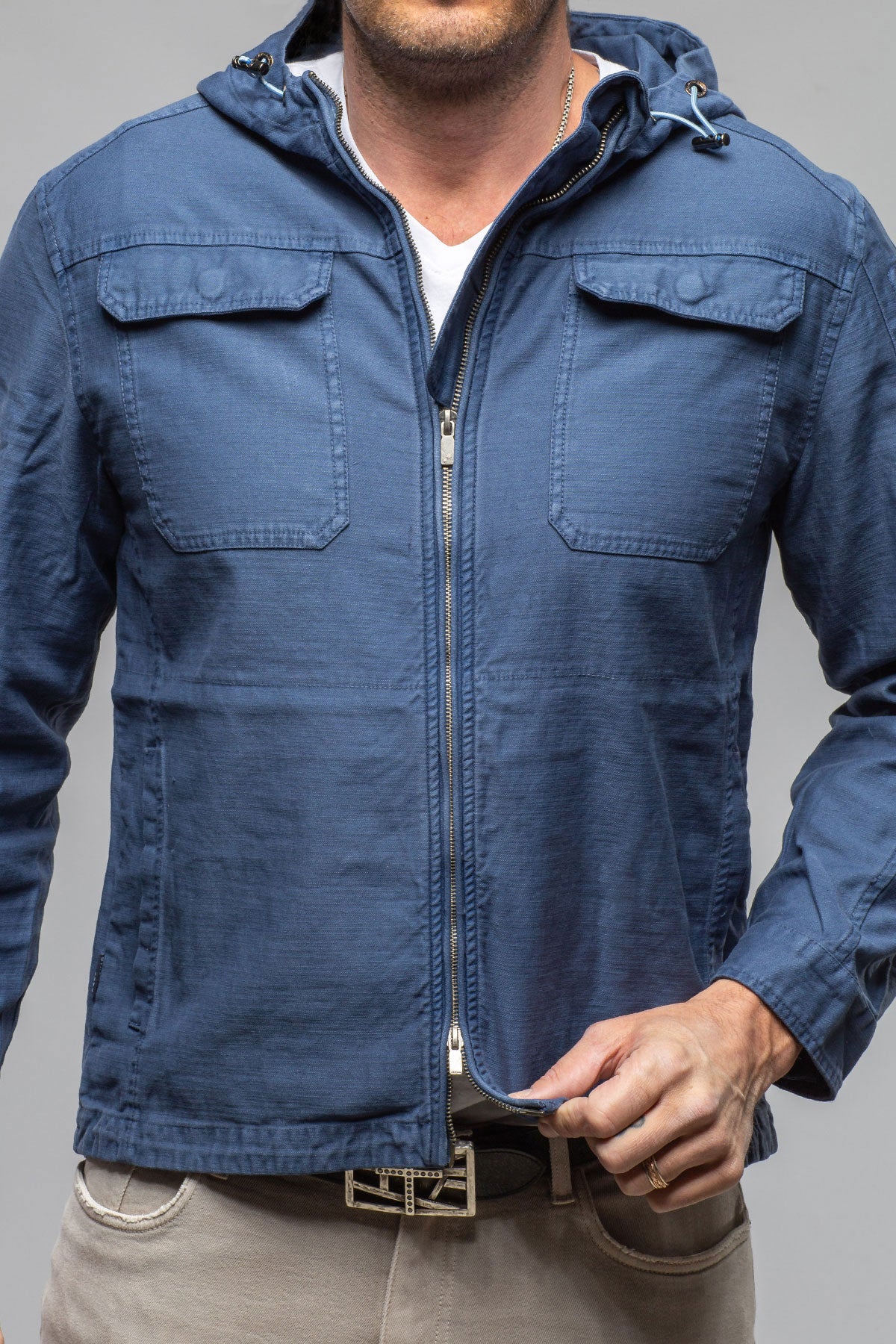 Taiwan Cargo Jacket In Indigo | Mens - Outerwear - Lightweight | Keeling