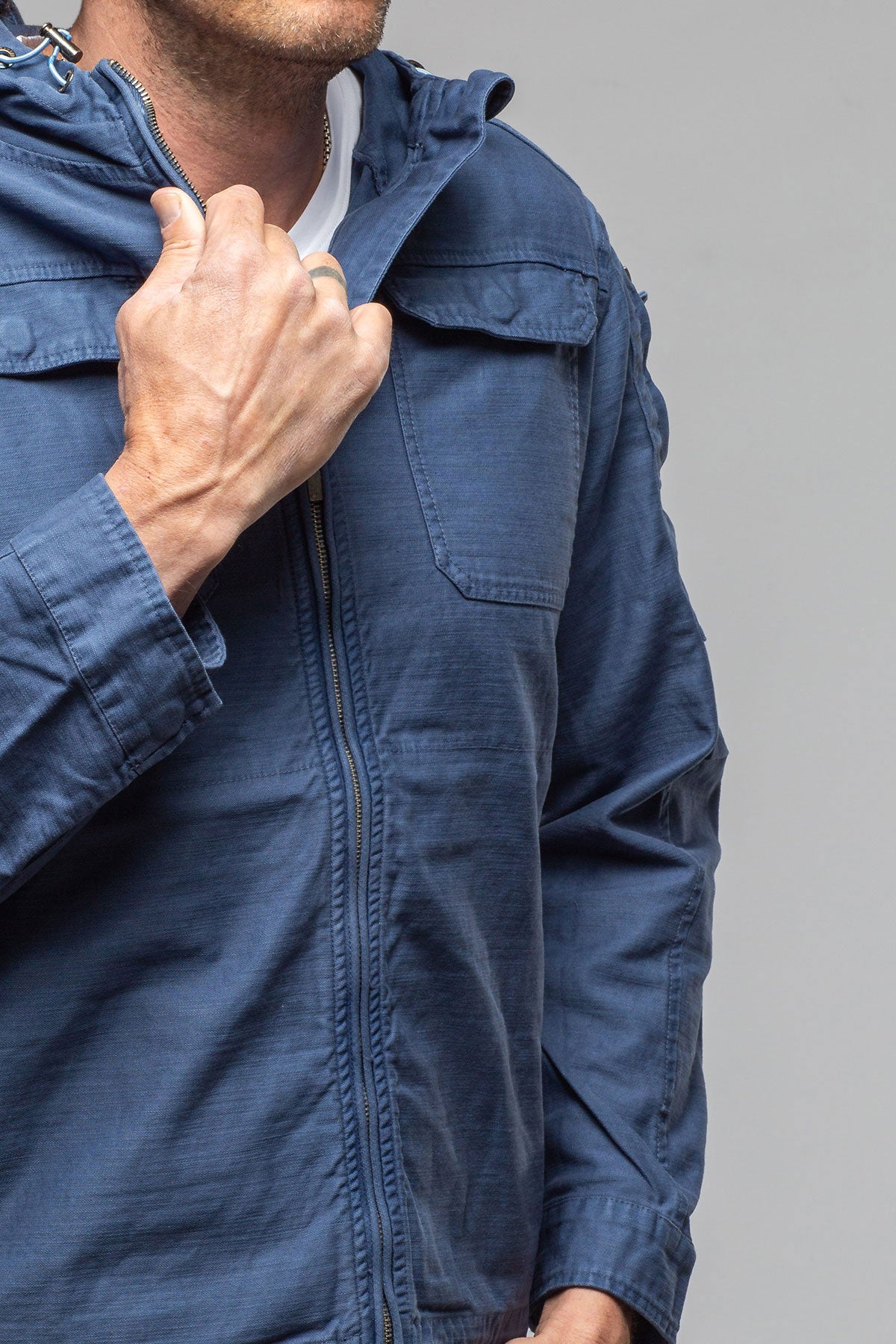 Taiwan Cargo Jacket In Indigo | Mens - Outerwear - Lightweight | Keeling