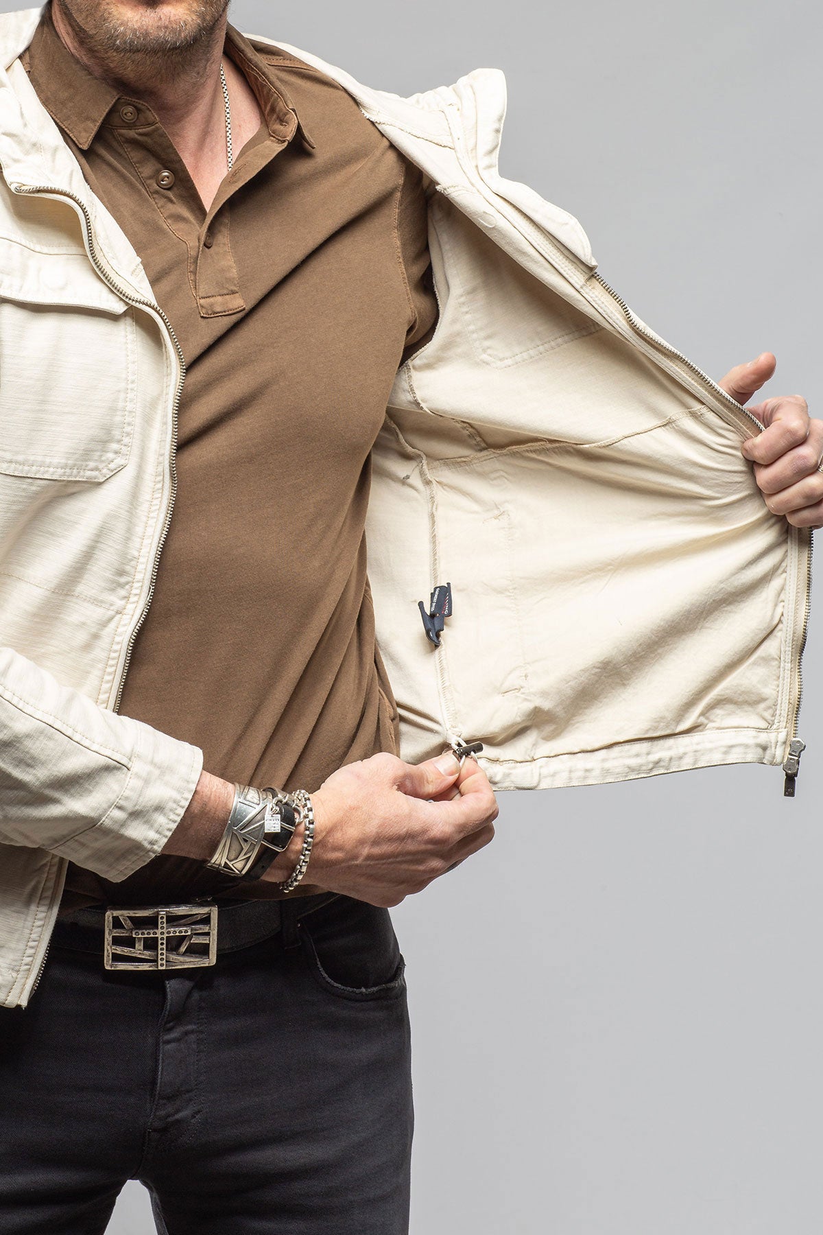 Taiwan Cargo Hoodie In Khaki | Mens - Outerwear - Lightweight | Keeling
