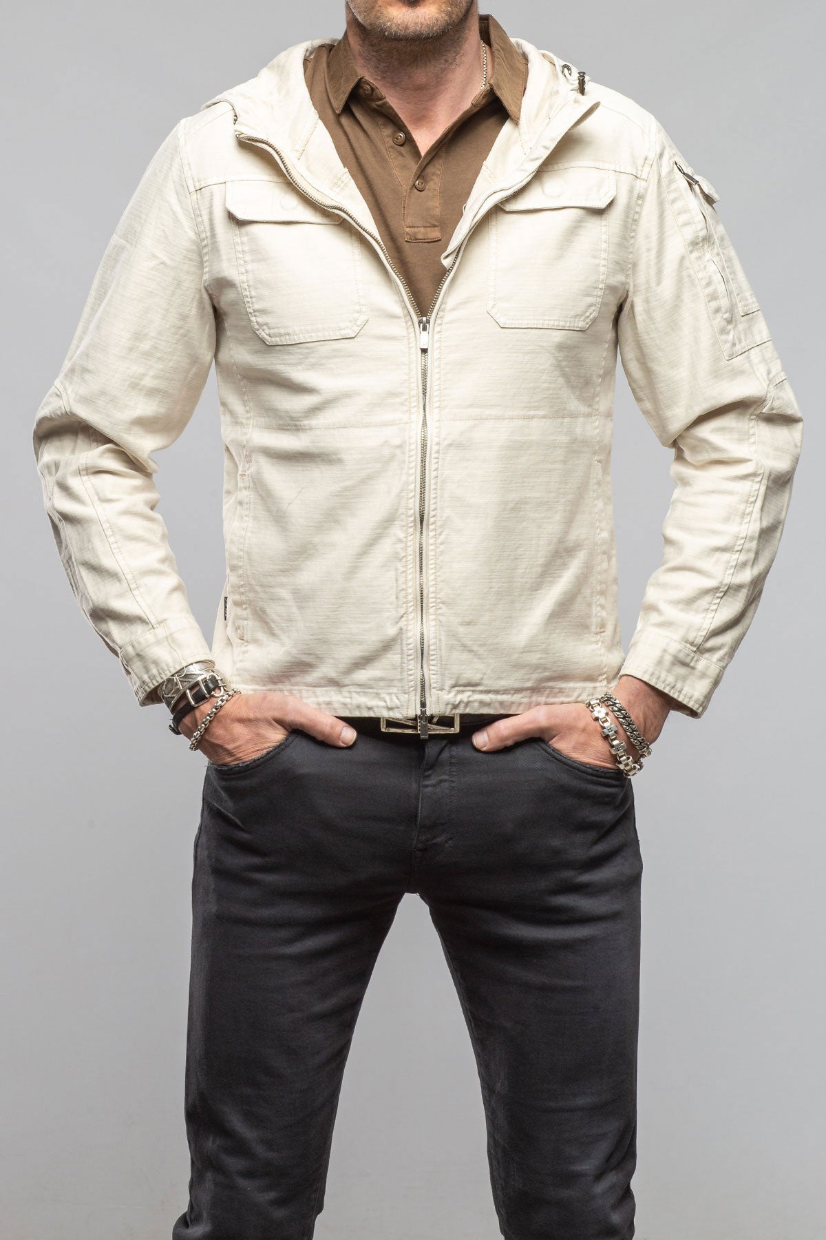 Taiwan Cargo Jacket In Khaki | Mens - Outerwear - Lightweight | Keeling