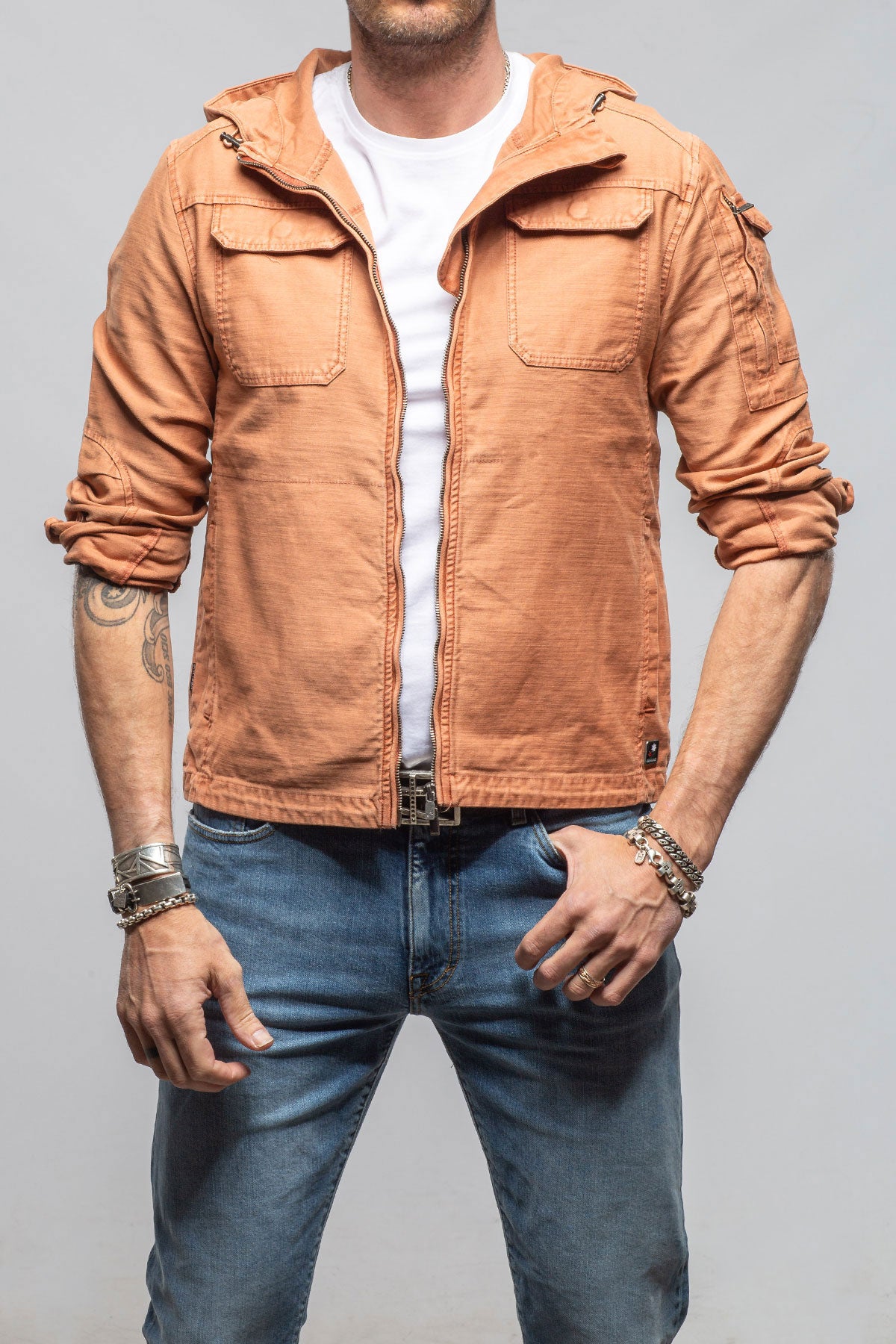 Taiwan Cargo Jacket In Marmalade | Mens - Outerwear - Lightweight | Keeling