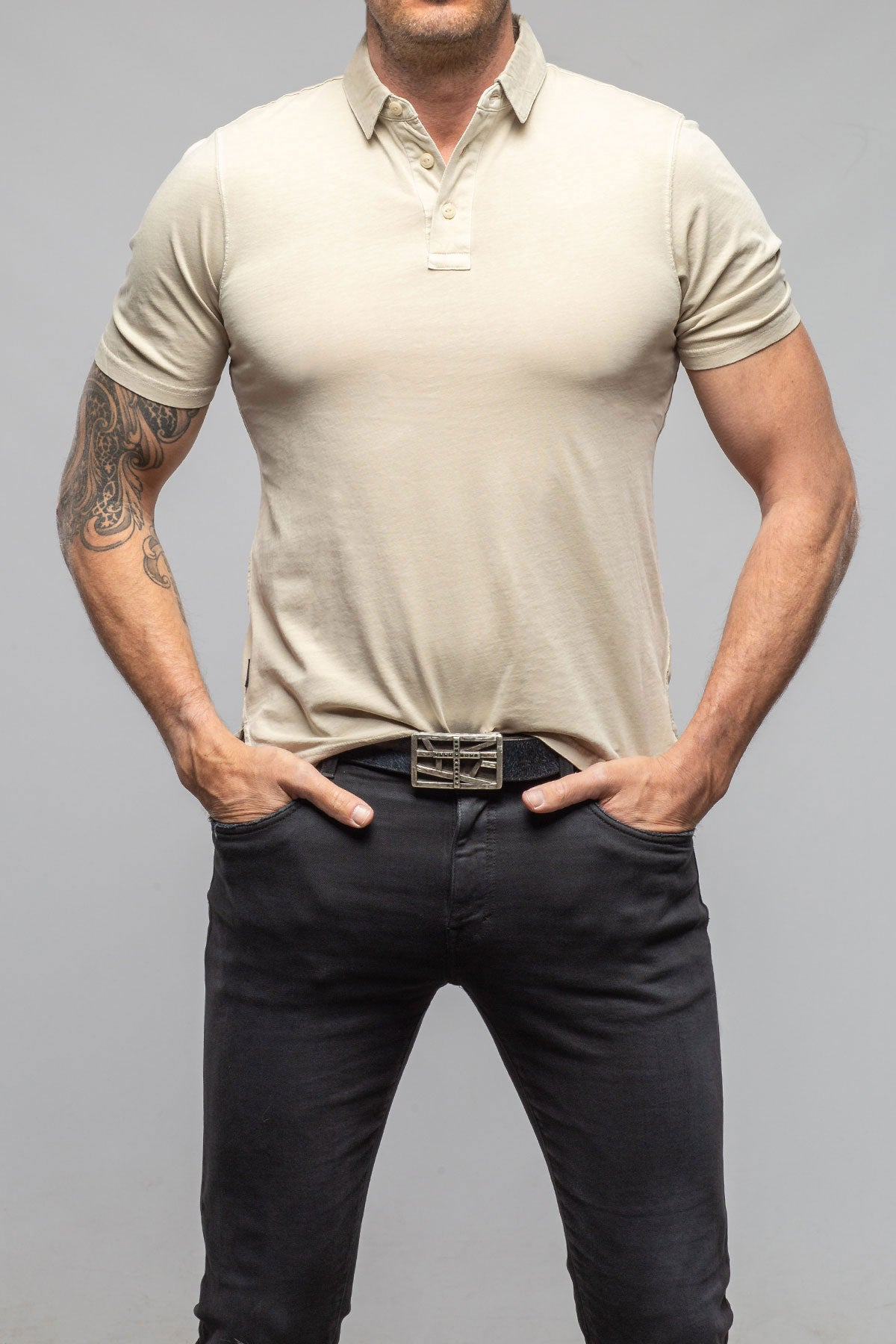 Tauranga Polo In Khaki | Mens - Shirts - Polos | Keeling