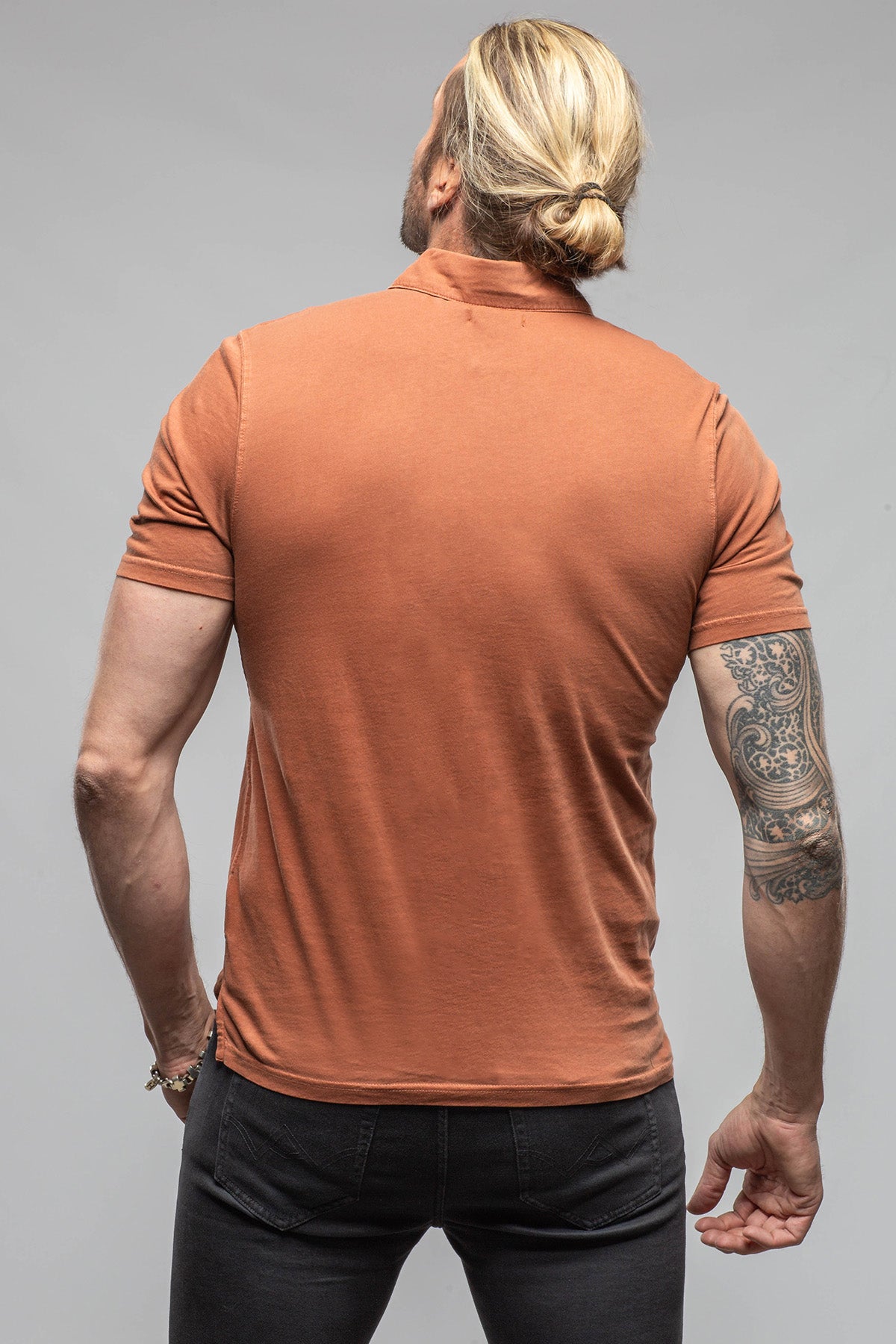 Tauranga Polo In Marmalade | Mens - Shirts - Polos | Keeling
