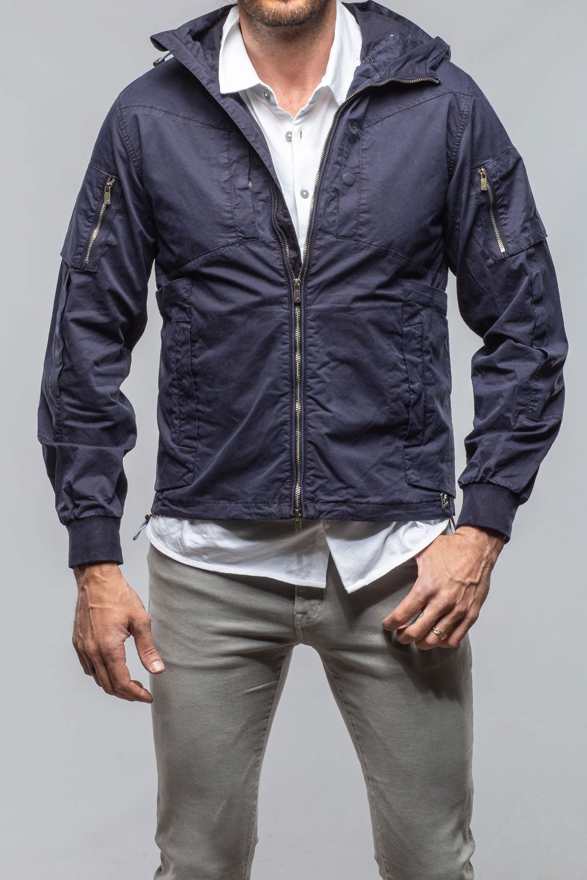 Keeling Tavalu Utility Jacket In Dark Navy Mens - Outerwear - Lightweight